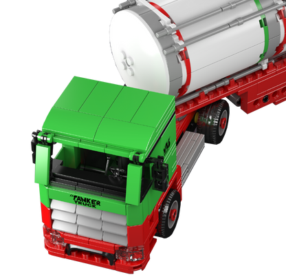 Mould King 24075 Fuel Tanker Truck Building Toy Set | 556 PCS
