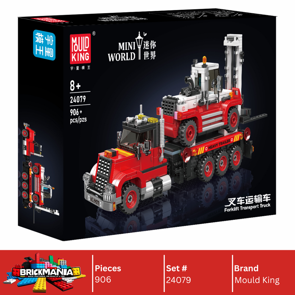 Mould King 24079 Forklift Transport Truck Building Toy Set | 906 Pcs ...