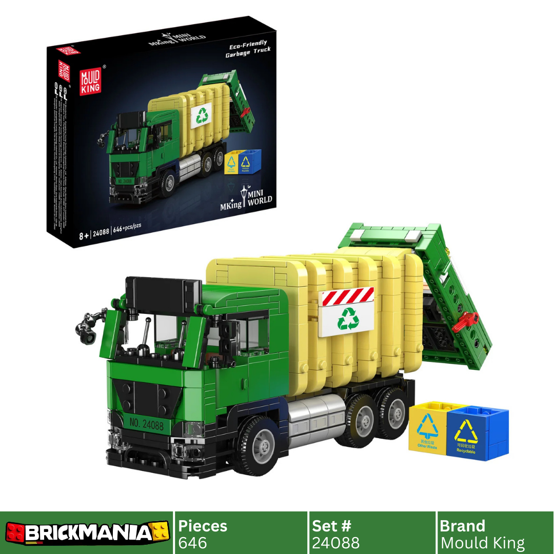 Mould King 24088 Eco-Friendly Garbage Truck Building Toy Set | 646 PCS