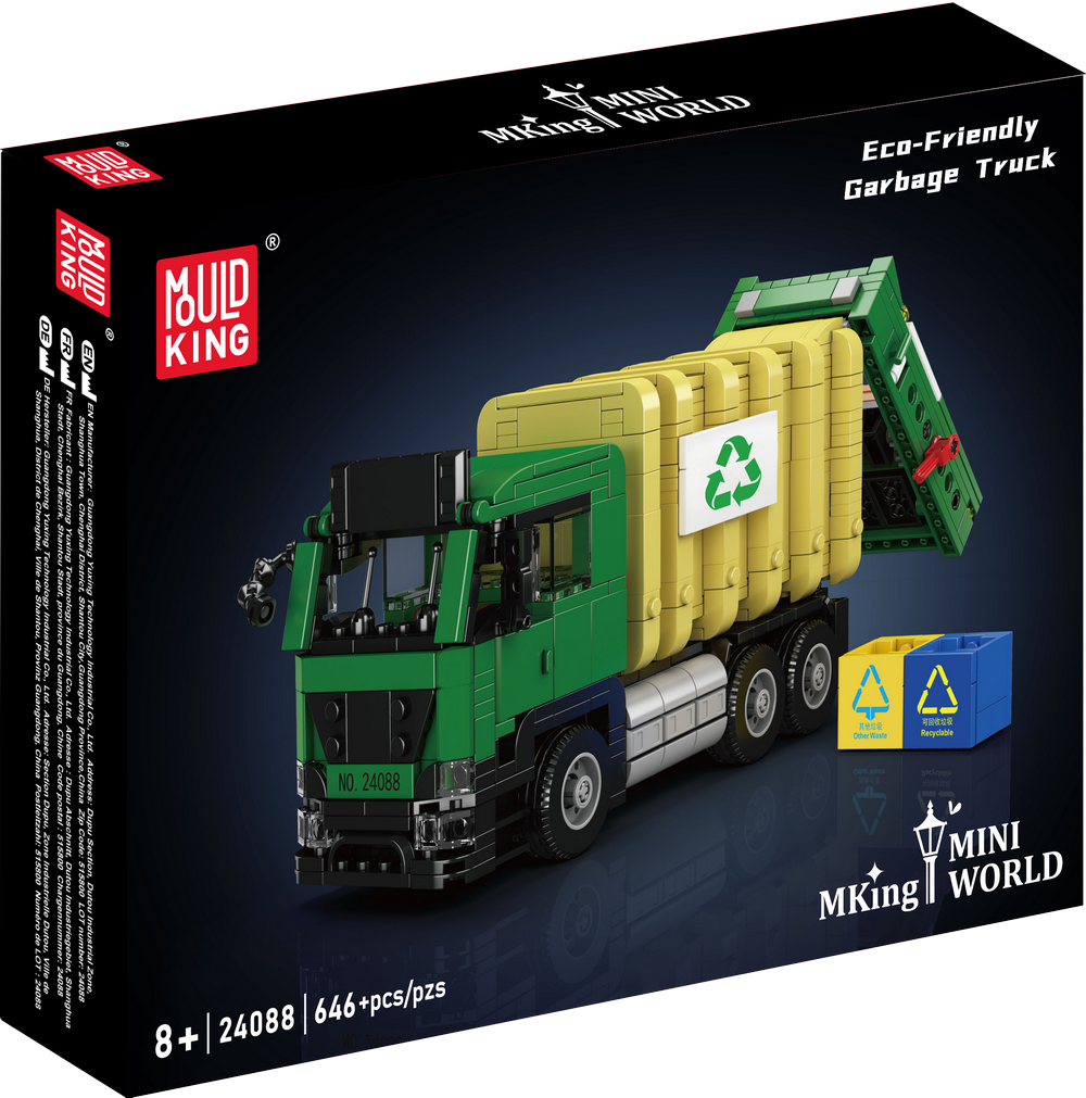 Mould King 24088 Eco-Friendly Garbage Truck Building Toy Set | 646 PCS
