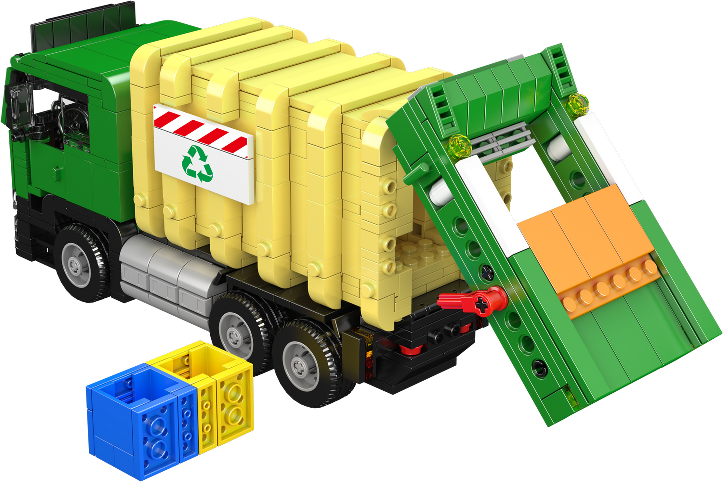 Mould King 24088 Eco-Friendly Garbage Truck Building Toy Set | 646 PCS