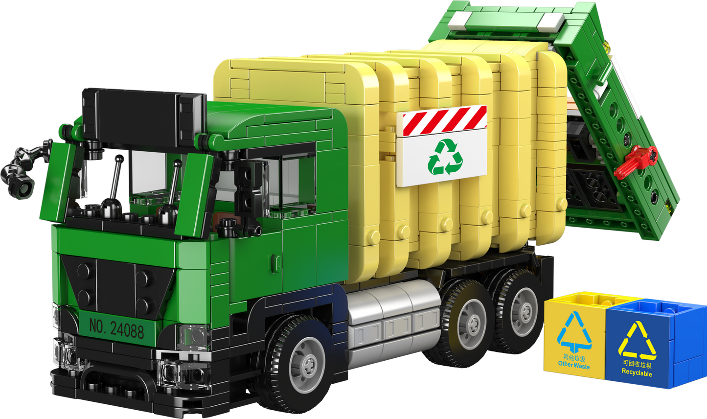 Mould King 24088 Eco-Friendly Garbage Truck Building Toy Set | 646 PCS