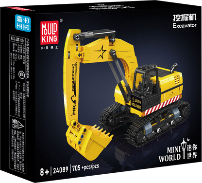 Mould King 24089 Mini Excavator Building Toy Set | 705 PCS