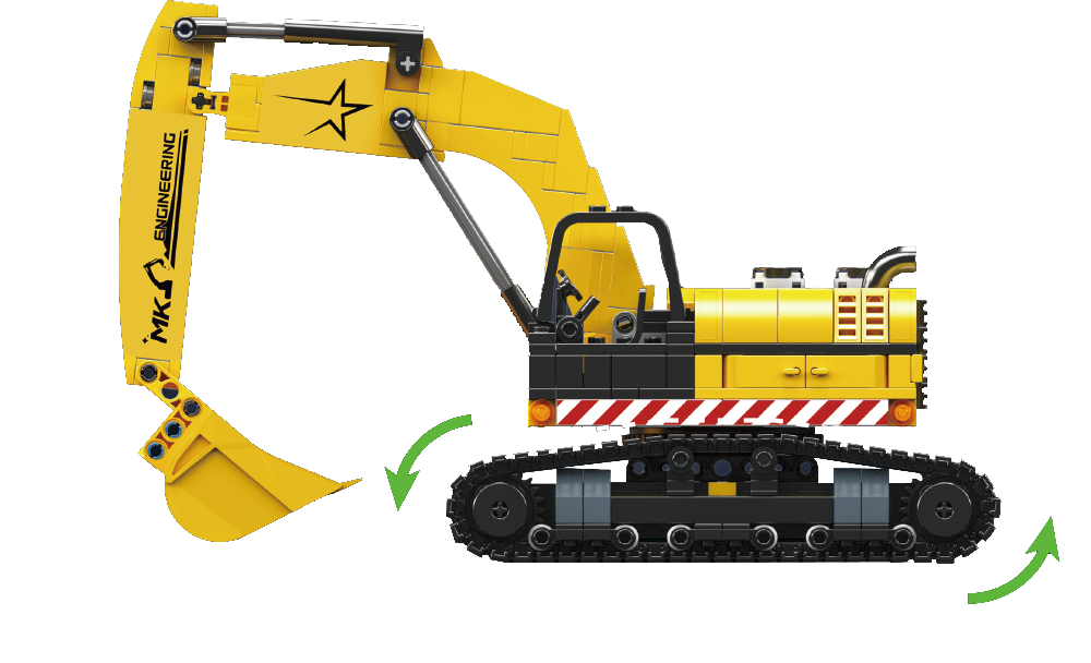 Mould King 24089 Mini Excavator Building Toy Set | 705 PCS