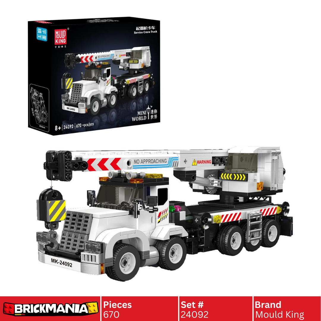 Mould King 24092 Service Crane Truck Building Toy Set | 670 PCS