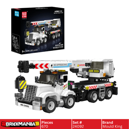 Mould King 24092 Service Crane Truck Building Toy Set | 670 PCS