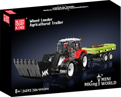 Mould King 24093 Wheel Loader & Agricultural Trailer Building Toy Set | 504 PCS