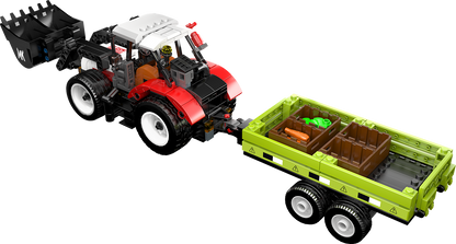 Mould King 24093 Wheel Loader & Agricultural Trailer Building Toy Set | 504 PCS
