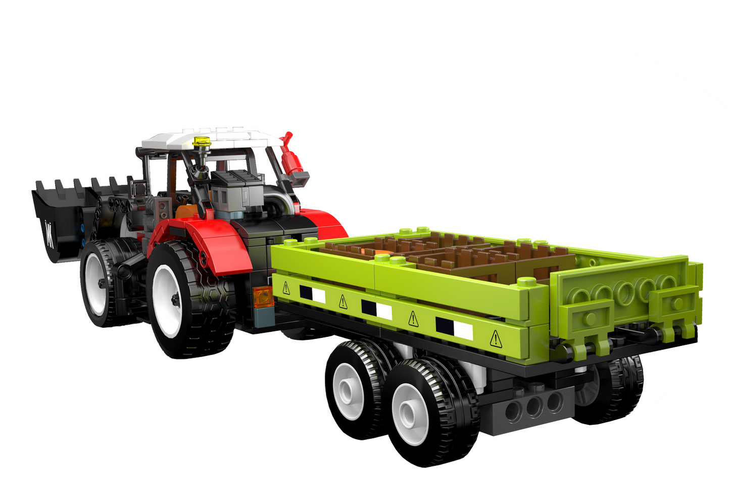 Mould King 24093 Wheel Loader & Agricultural Trailer Building Toy Set | 504 PCS