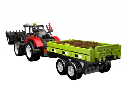 Mould King 24093 Wheel Loader & Agricultural Trailer Building Toy Set | 504 PCS