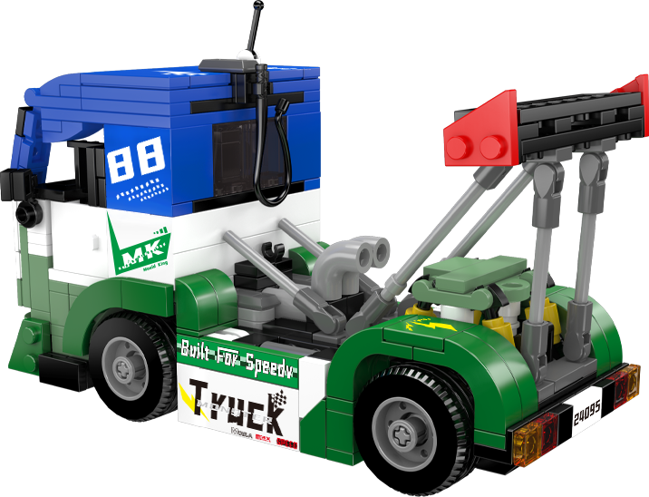Mould King 24095 Low-Profile Racing Truck Building Toy Set | 510 PCS