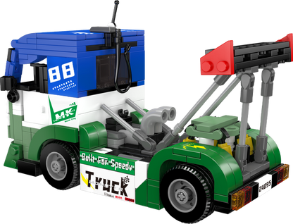 Mould King 24095 Low-Profile Racing Truck Building Toy Set | 510 PCS