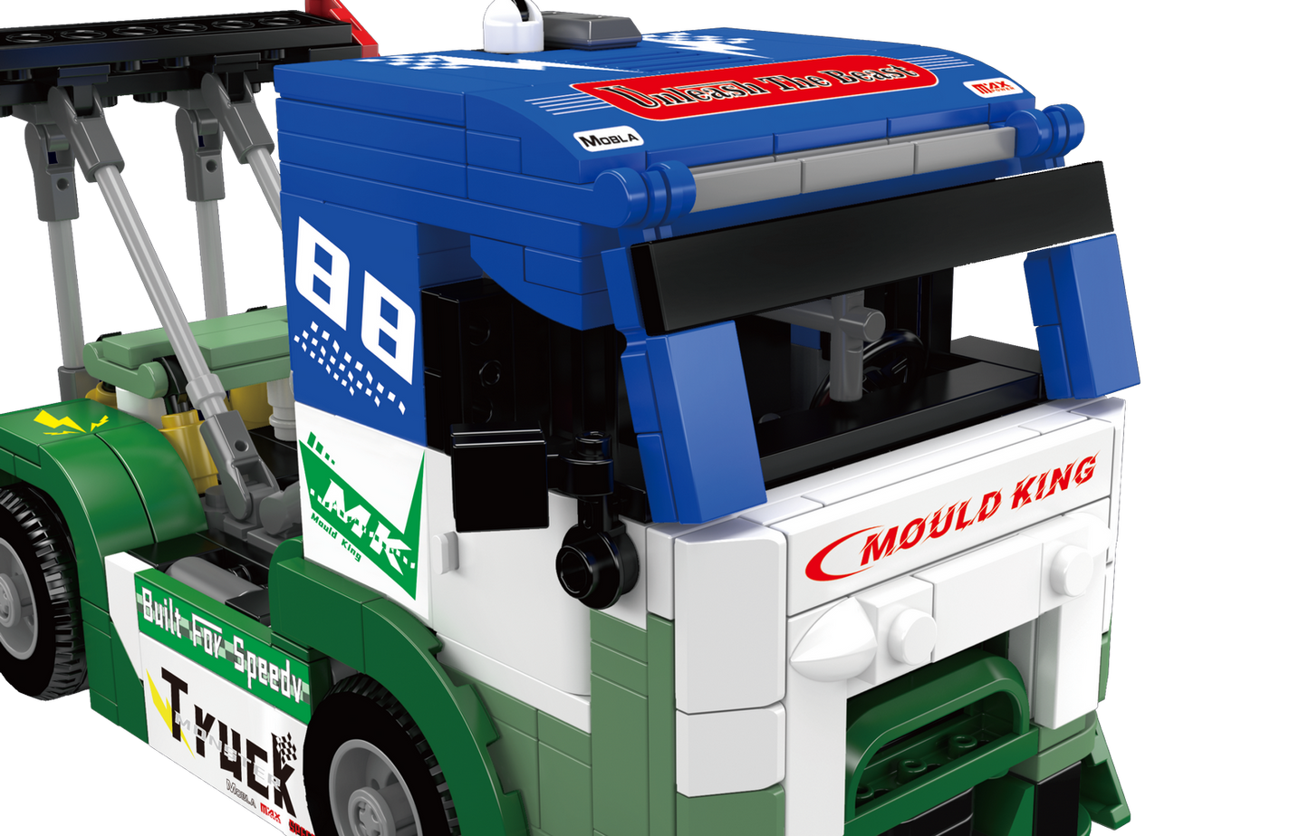Mould King 24095 Low-Profile Racing Truck Building Toy Set | 510 PCS