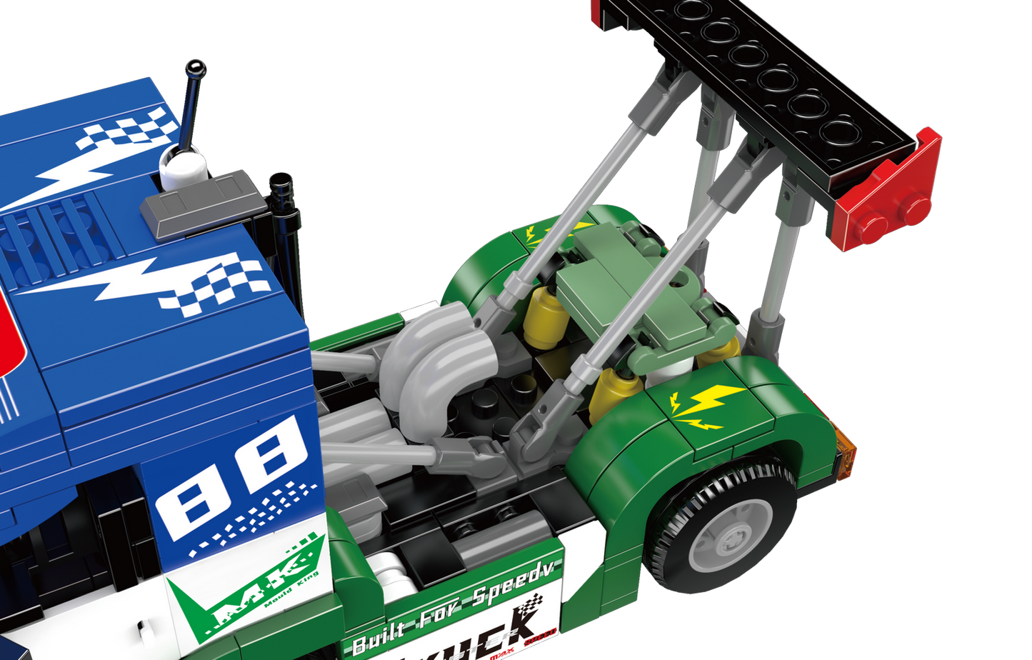 Mould King 24095 Low-Profile Racing Truck Building Toy Set | 510 PCS
