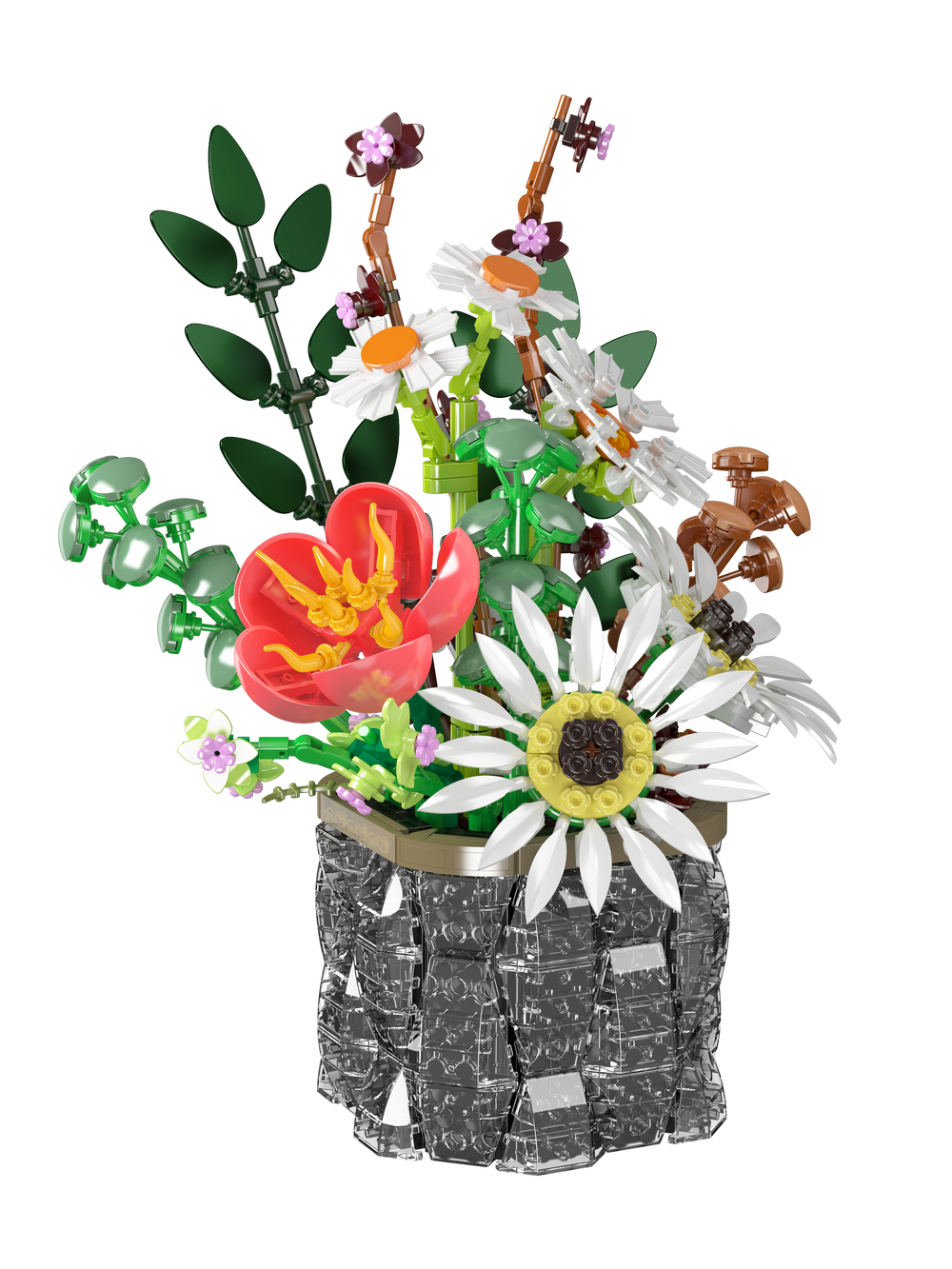 Mould King 24107 Daisy Flowerpot Botanical Building Toy Set | 1157 PCS