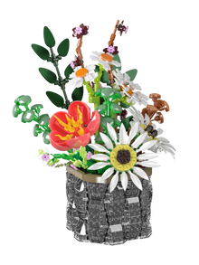 Mould King 24107 Daisy Flowerpot Botanical Building Toy Set | 1157 PCS
