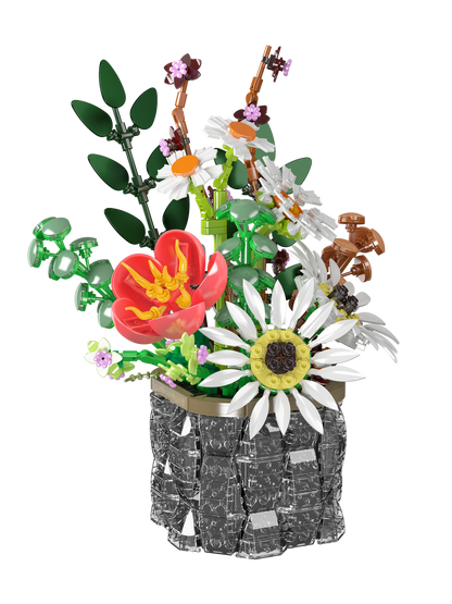 Mould King 24107 Daisy Flowerpot Botanical Building Toy Set | 1157 PCS