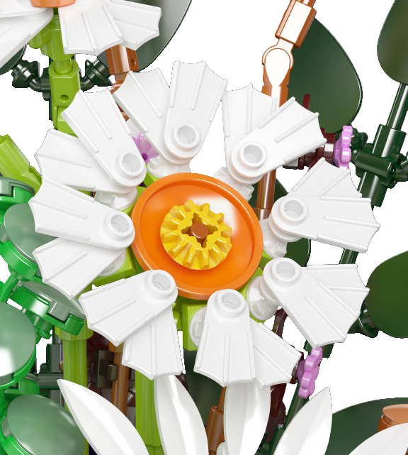 Mould King 24107 Daisy Flowerpot Botanical Building Toy Set | 1157 PCS