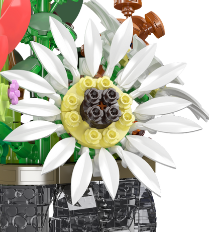 Mould King 24107 Daisy Flowerpot Botanical Building Toy Set | 1157 PCS