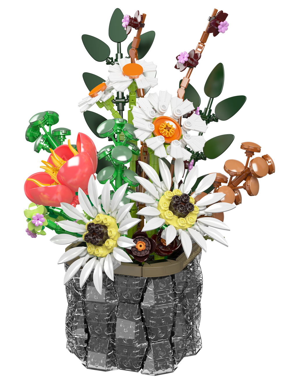 Mould King 24107 Daisy Flowerpot Botanical Building Toy Set | 1157 PCS