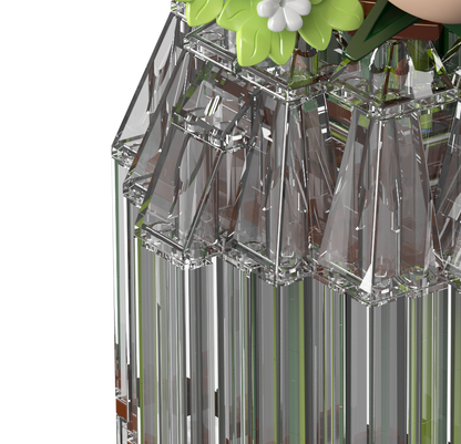 Mould King 24109 White Rose Flower Bouquet Building Toy Set | 981 PCS