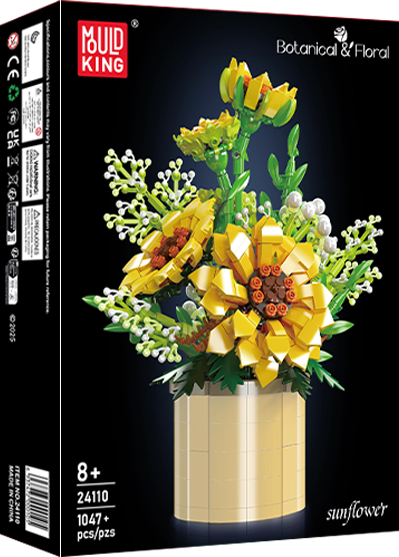 Mould King 24110 Sunflower Potted Building Toy Set | 1047 PCS