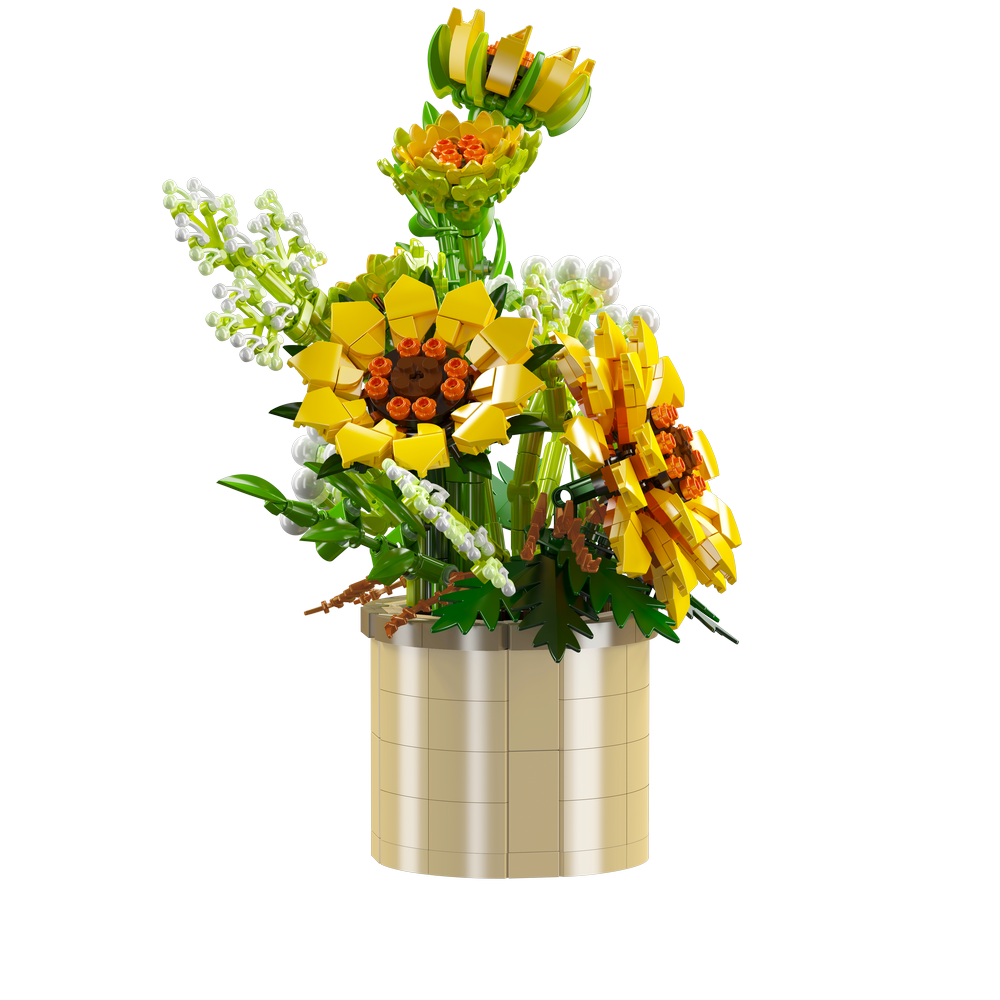 Mould King 24110 Sunflower Potted Building Toy Set | 1047 PCS