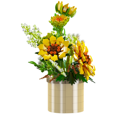 Mould King 24110 Sunflower Potted Building Toy Set | 1047 PCS