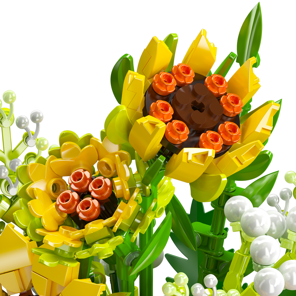 Mould King 24110 Sunflower Potted Building Toy Set | 1047 PCS