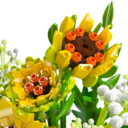 Mould King 24110 Sunflower Potted Building Toy Set | 1047 PCS