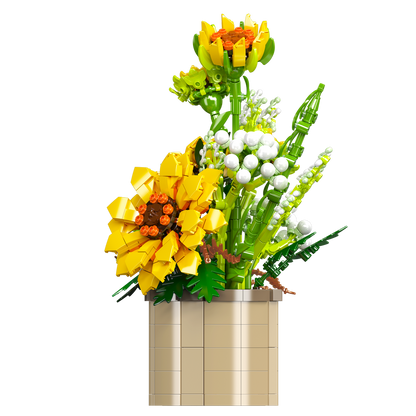 Mould King 24110 Sunflower Potted Building Toy Set | 1047 PCS