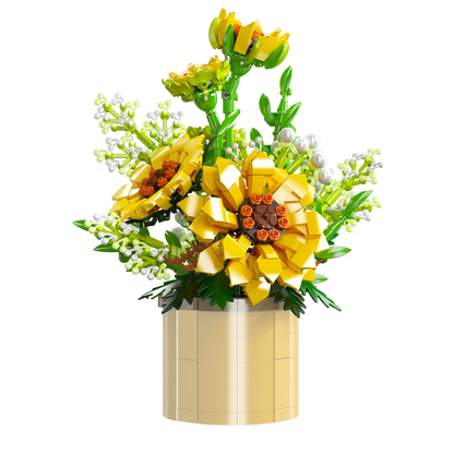 Mould King 24110 Sunflower Potted Building Toy Set | 1047 PCS