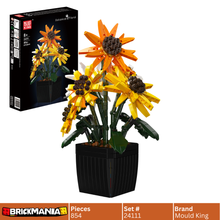Mould King 24111 Sunflower 2 Potted Building Toy Set | 854 PCS