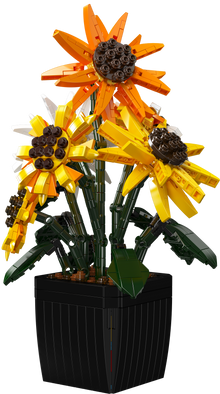 Mould King 24111 Sunflower 2 Potted Building Toy Set | 854 PCS