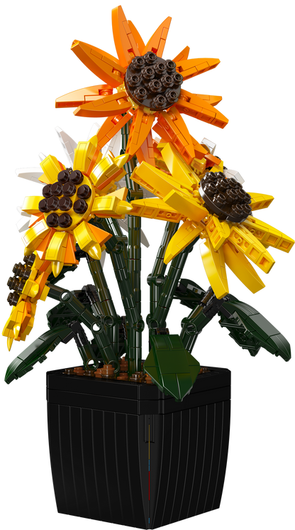 Mould King 24111 Sunflower 2 Potted Building Toy Set | 854 PCS