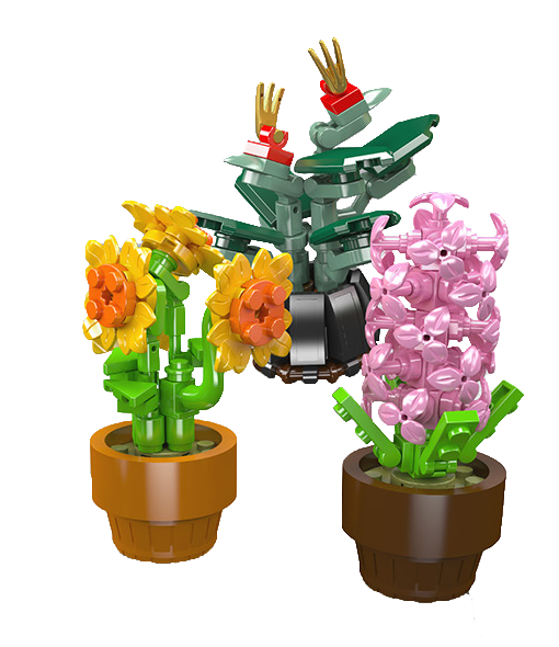 Mould King 24113 Mini Potted Flower Builds Building Toy Set | 201 PCS