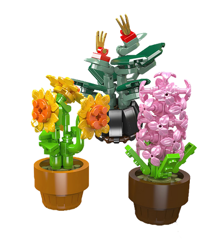 Mould King 24113 Mini Potted Flower Builds Building Toy Set | 201 PCS