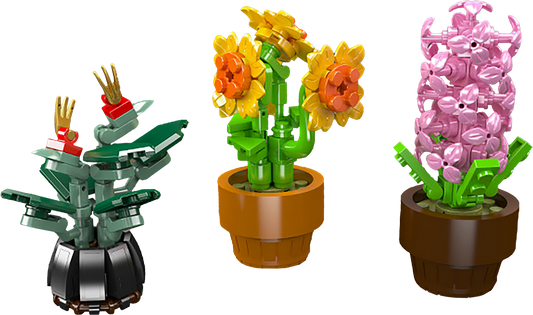 Mould King 24113 Mini Potted Flower Builds Building Toy Set | 201 PCS