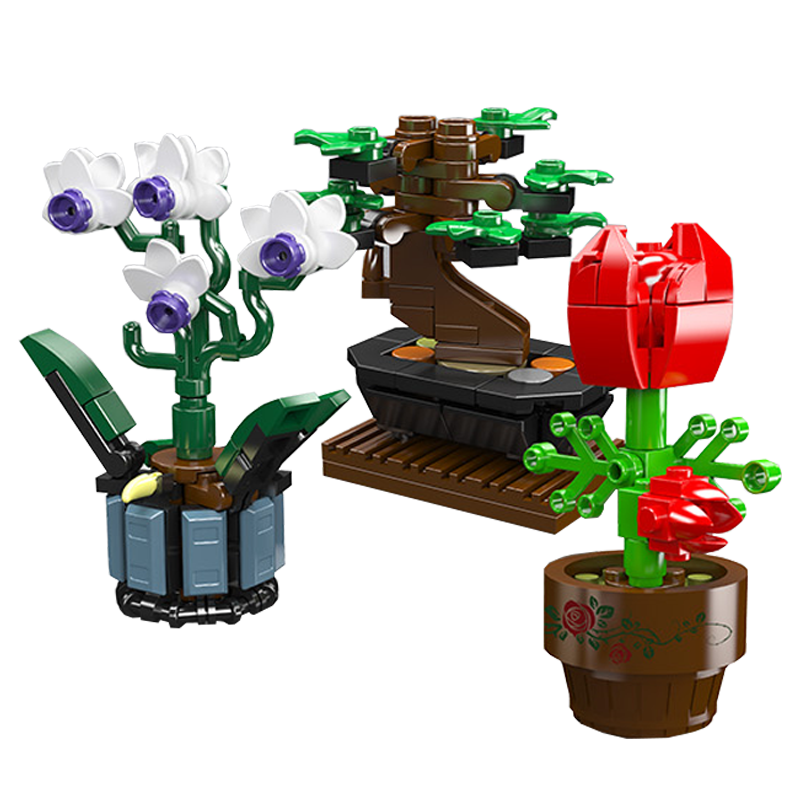 Mould King 24115 Mini Potted Plants Building Toy Set | 199 PCS