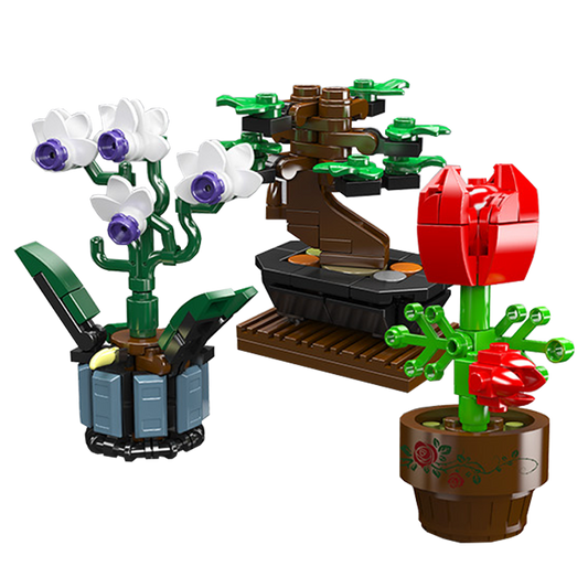 Mould King 24115 Mini Potted Plants Building Toy Set | 199 PCS