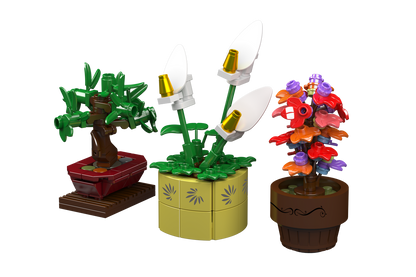 Mould King 24117 Mini Potted Plants 3 Building Toy Set | 240 PCS