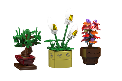 Mould King 24117 Mini Potted Plants 3 Building Toy Set | 240 PCS