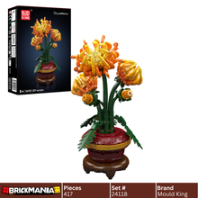 Mould King 24118 Chrysanthemum Potted Plant Building Toy Set | 417 PCS