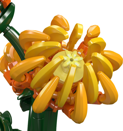 Mould King 24118 Chrysanthemum Potted Plant Building Toy Set | 417 PCS