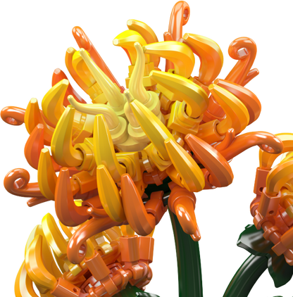 Mould King 24118 Chrysanthemum Potted Plant Building Toy Set | 417 PCS