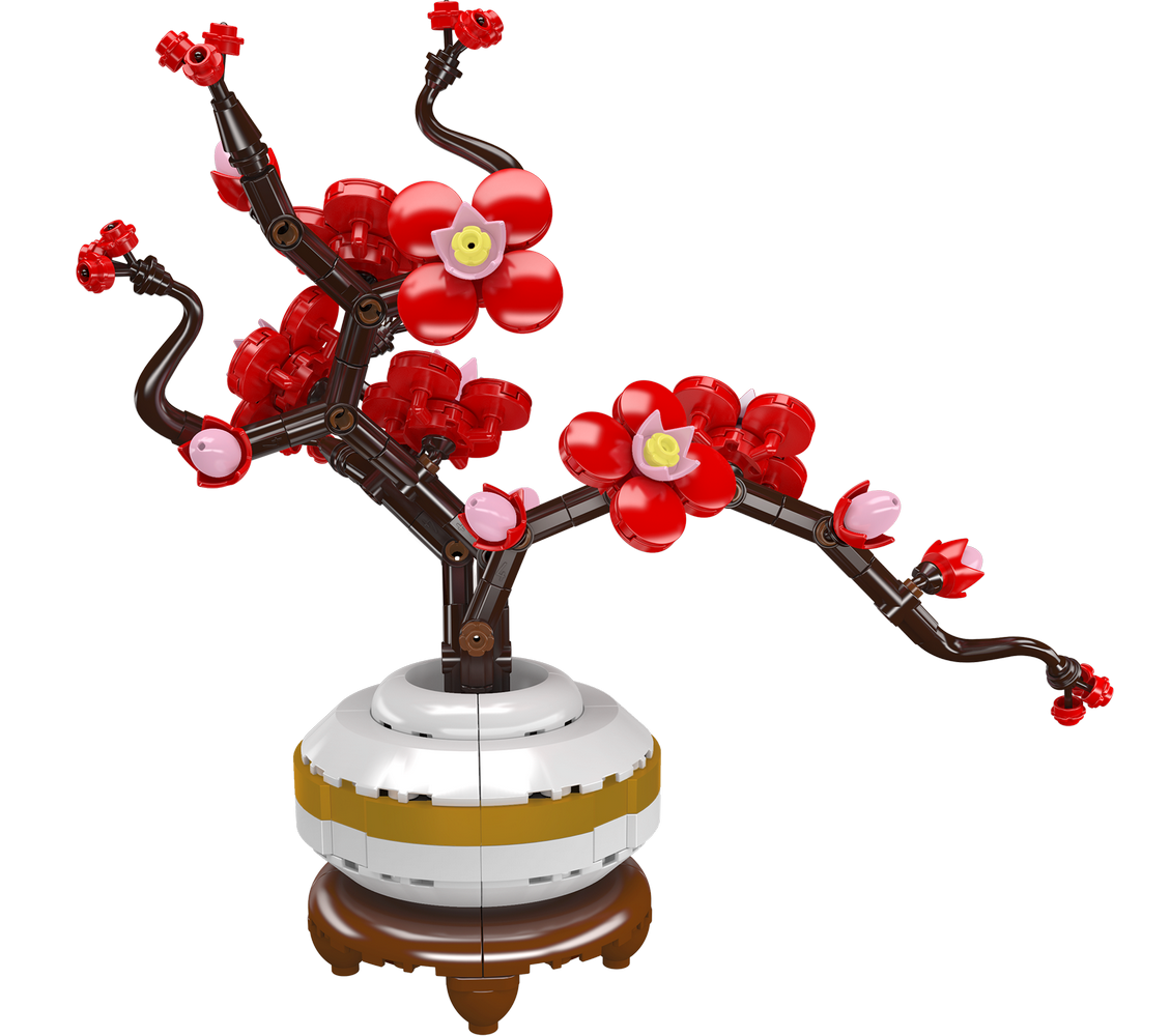 Mould King 24120 Plum Blossom Botanical Building Toy Set | 393 PCS