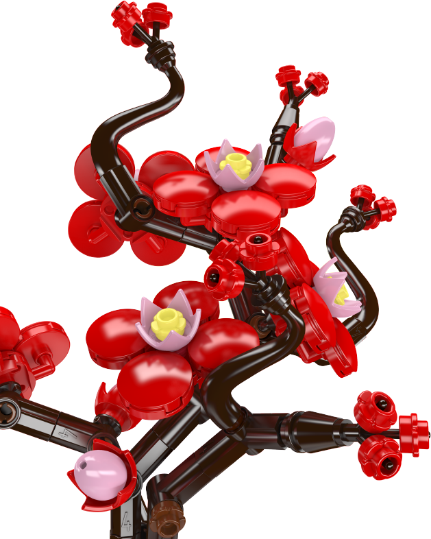 Mould King 24120 Plum Blossom Botanical Building Toy Set | 393 PCS