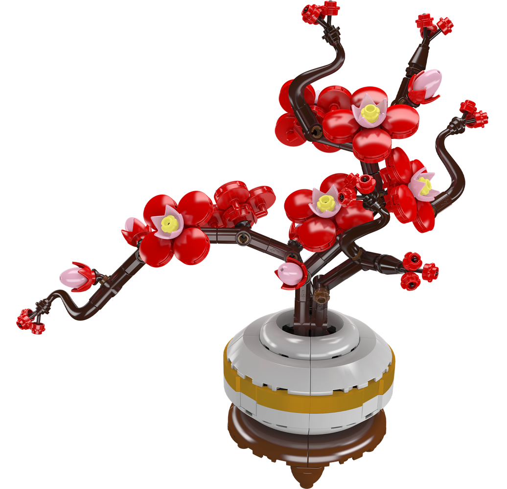 Mould King 24120 Plum Blossom Botanical Building Toy Set | 393 PCS