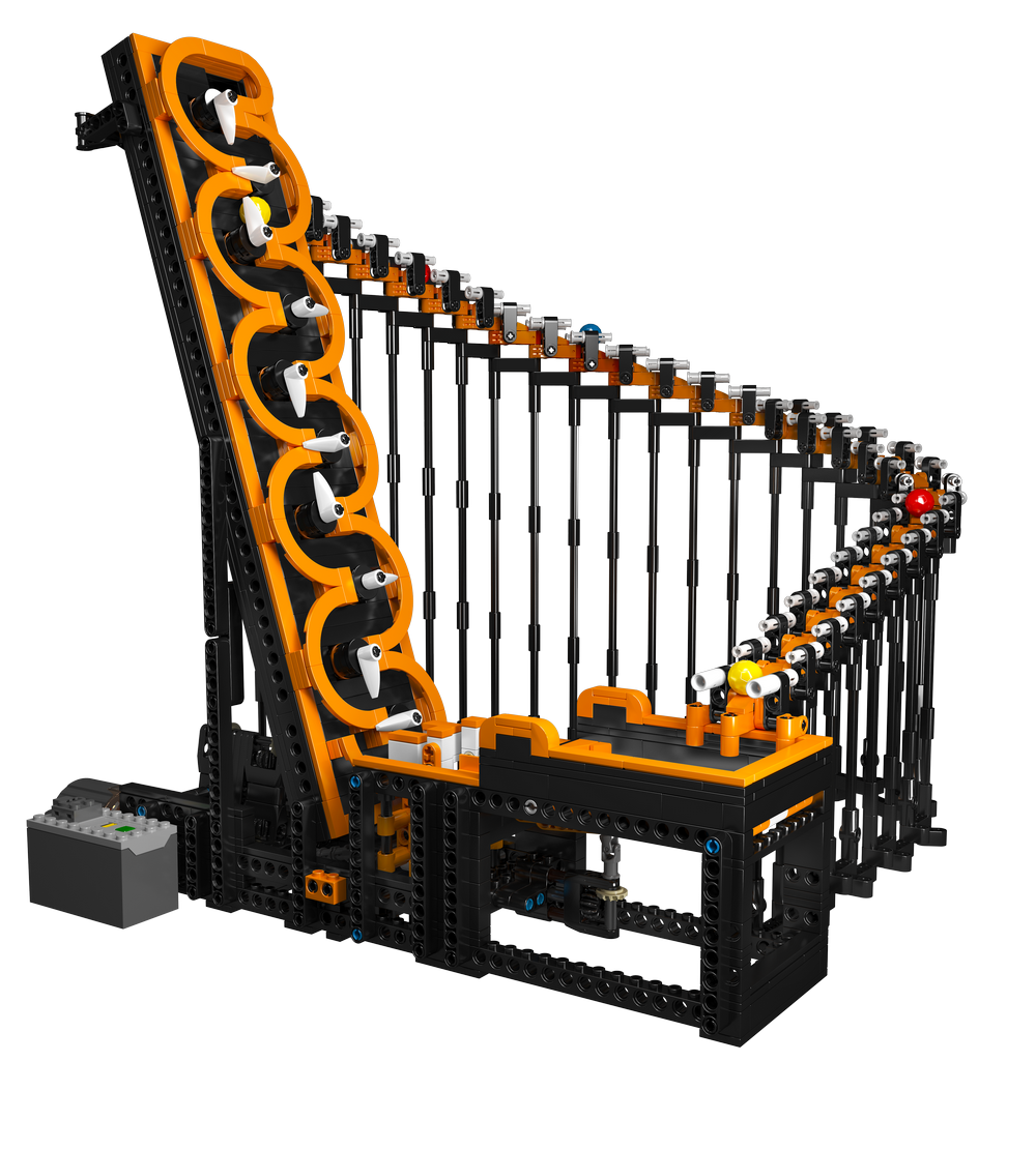 Mould King 26008S Motorized GBC Harp Track Building Toy Set | 1547 PCS