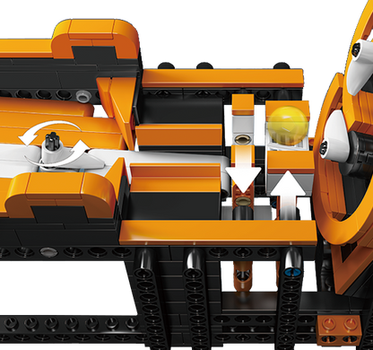 Mould King 26008S Motorized GBC Harp Track Building Toy Set | 1547 PCS